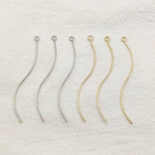 New arrival! 56x9mm 200pcs Copper twisted accessories for Earrings parts/hand Made Earrings make/ Jewelry Findings DIY