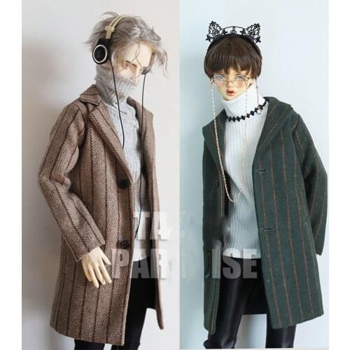 1/3 Scale BJD Clothes Casual Jacket Striped Woolen Coat For BJD/SD SD13 SD17 SSDF Strong Uncle Doll Accessories C0933