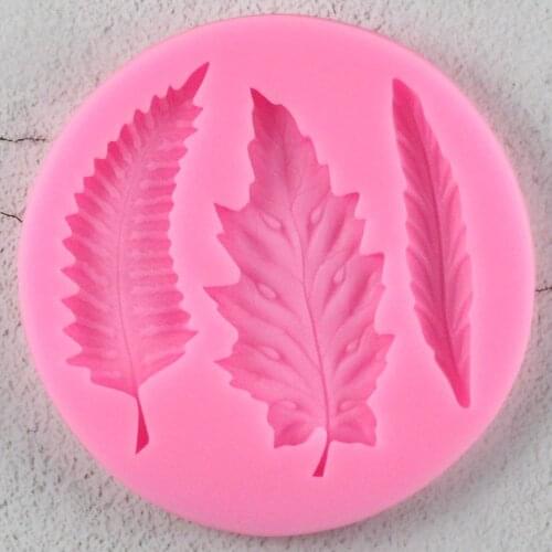 DIY Tree leaf Press Molding Foil Mold Silicone Mold Cake Decor Fondant Cake 3D Leaves Silicone Mould