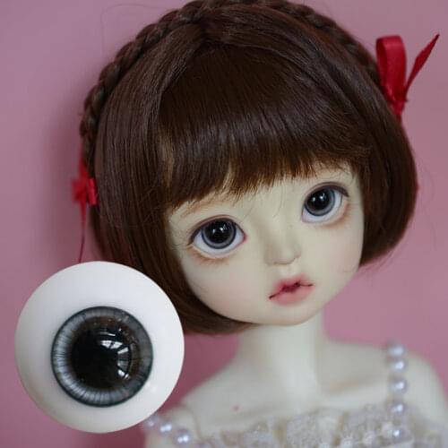 BJD doll eye Balls are suitable for 1/3 1/4 1/6 size human style chocolate brown ring glass eye balls doll accessories