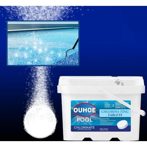 1000pcs Pool Cleaning Tablets Disinfection Pills Chlorine Tablets Instant Effervescent Pipes Cleaning Water Disinfection