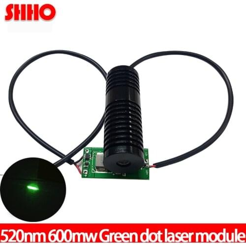 High power 520nm 600mw green dot laser module long launch distance laser head positioning laser manufacturer