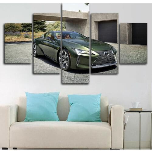 Japanese LC Inspiration Series Car 5 Panel Canvas Picture Print Wall Art Canvas Painting Wall Decor for Living Room No Framed