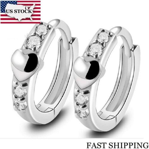 US STOCK 15% Off Love Accessories for Women Stud Earrings Bague Silver Fashion Jewelry Earring Vintage Christmas Uloveido JS2212