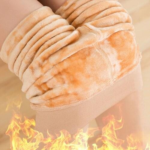 CHRLEISURE Pantyhose Women Winter Warm Tights Plus Velvet Skin Tone Soft Thickening Tights Autumn and Winter Leggings Women