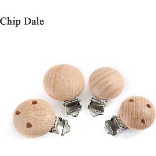 1/5pcs Beech Wooden Metal Pacifier Clips Baby Dummy Clips Making DIY Holders Infant Soother Clasps Holders Accessories
