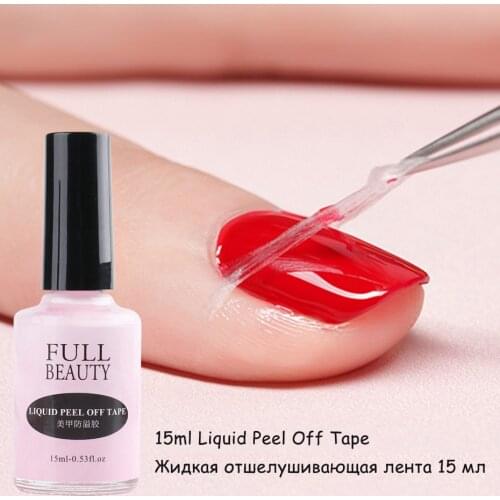 15ML Liquid Peel Off Tape Gel Nail Plish Liquid Latex Odor-free Anti-overflow Nail Edge Skin Care Glue Nail Art Varnish LE1825