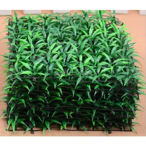20pcs 25*25cm Square Artificial Green Grass Lawn For Wedding Home Office Decoration