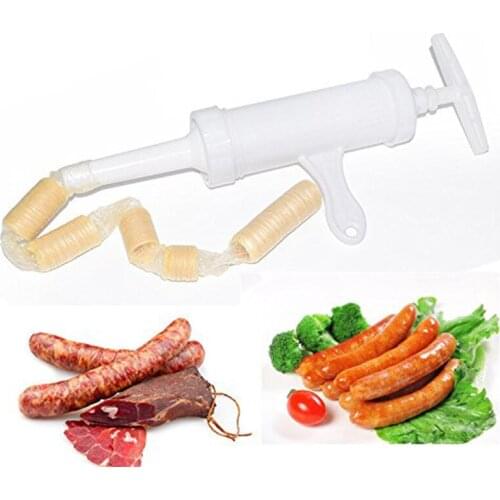 3Pcs/Set Sausage Stuffer With Sausage Filler Funnel New Practical Manual Sausage Maker Food Grade Plastic Making Sausage Machine