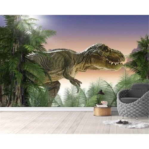 Custom Photo 3d Wallpaper European Stereo Simulation Dinosaur Forest Interior Decoration Living Room Bedroom Exquisite Wallpaper
