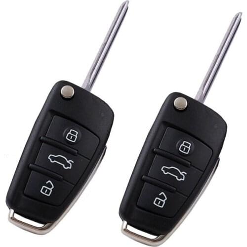 2pcs Car Modified Flip Uncut Blade Remote Car Key Shell for Mitsubishi L200,Hyundai,Peugeot universal cars etc.433.93Hz EV1527DE