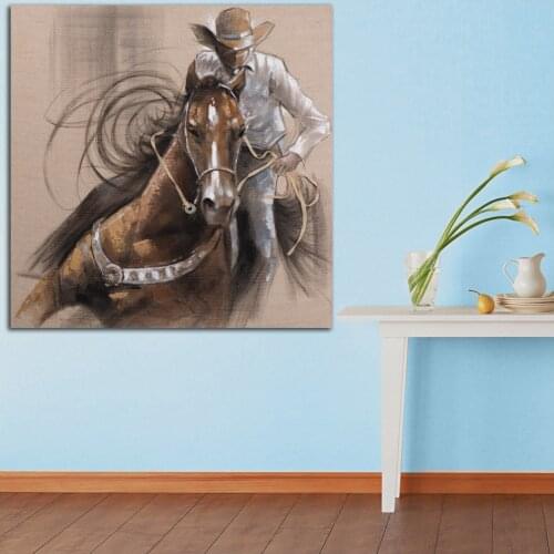 Large size Printing Oil Painting Abstract 10 cowboy cool wall art canvas prints pictures for living room and bedroom No Frame