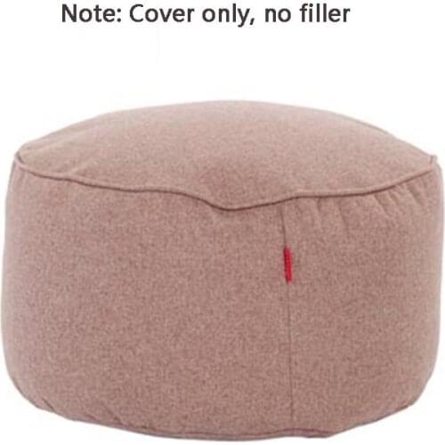 Ottoman Sofa Cover Round Bean Bag Chair For Kids Footstool Sofa Cover Japanese Tatami Lazy Sofa Chair Living Room Furniture