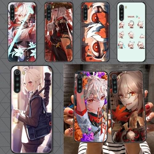Genshin Impact Kaedehara Kazuha Phone case For Xiaomi Redmi Note 7 7A 8 8T 9 9A 9S 10 K30 Pro Ultra black pretty hoesjes trend
