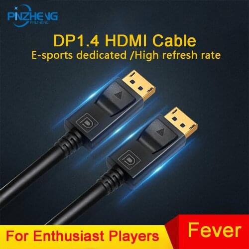 DP Cable 4K 144Hz 120Hz Display Port 1.4 Cable Monitor DisplayPor Cable DP 1.2 Adapter Video Meta Transport Game Graphics Car