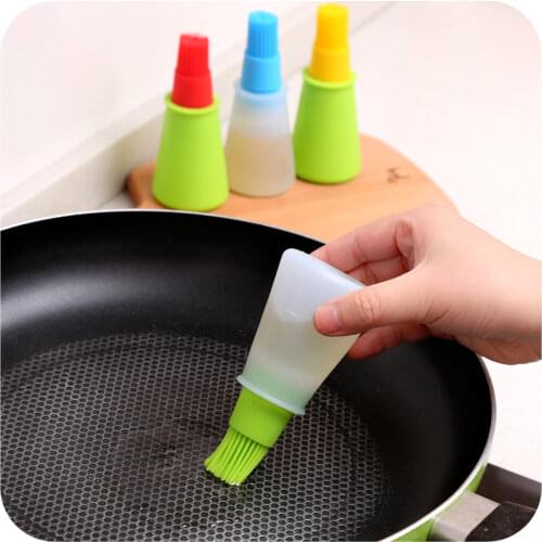 Good quality honey oil Brush bottle silicone cooking baking basting BBQ pancake kitchen tool,Free shipping