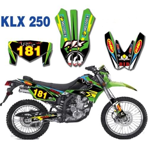 TEAM Customized GRAPHICS DECALS STICKERS Kits For Kawasaki KLX250 KLX 250 2008 2009 2010 2011 2012 2013 2014 2015 2016 2017 2018