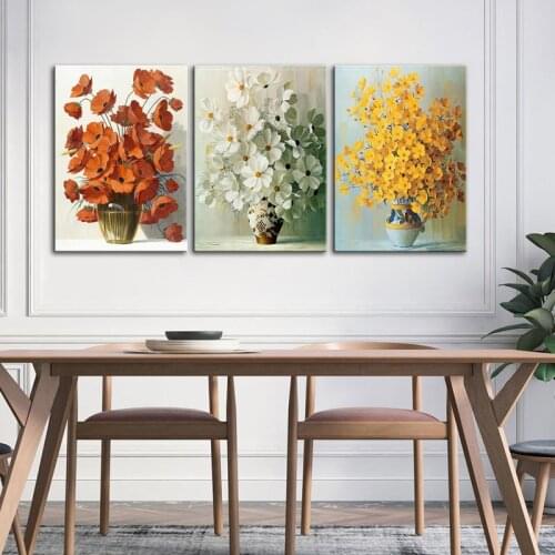 Beautiful Flower Art Painting Canvas Floral Wall Art Print Nordic Posters and Prints Kitchen Decor Picture Living Room