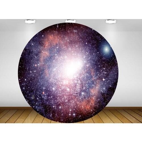 Round panel background circle backdrop Starry sky stars baby shower birthday party decor candy table banner fabric YY-219
