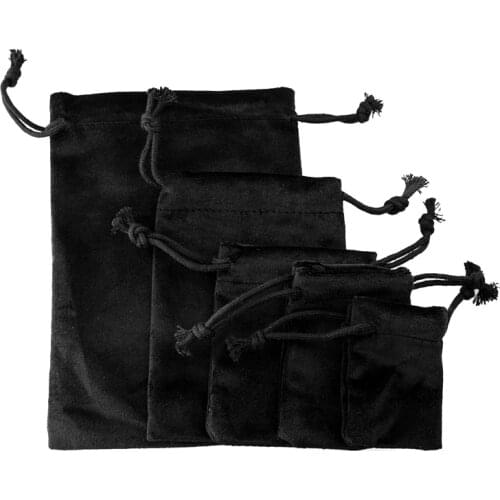 1pcs Multi color Velvet bag Jewelry Packing Velvet Drawstring Pouches Jewelry Gift Bags Display chain ring Packing Bags as gift