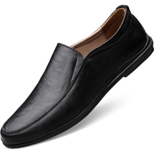 Casual 2020 Shoes New Mens Luxury Brand Summer Men Loafers Leather Moccasins Comfy Breathable Slip On Boat Shoes