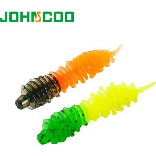 Soft Worm Lures 50mm 1.27g Jigging Lures Silicone Fishing Baits Carp Artificial Rubber Bass Trout Lure Wobblers