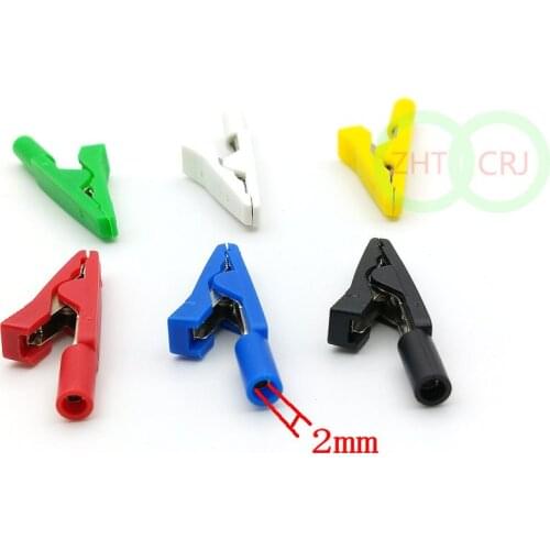 NEW Copper Alligator clip FOR 2mm BANANA PLUG test probe New