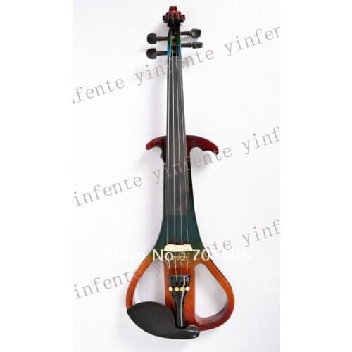 One New 4/4 electric violin Cocktail color Nice Sound Solid wood