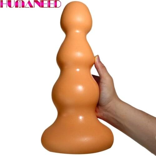 32*16cm Huge Anal Plug Prostate Massage Big Beading Butt Plugs Anus Dilator G spot Stimulator Masturbator Sex Toy for Men Women