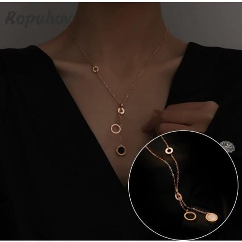 2021 New Trendy Korean Stylish Chain Necklace Aesthetic Stainless Steel Jewelry Boho Streetwear Student Necklace