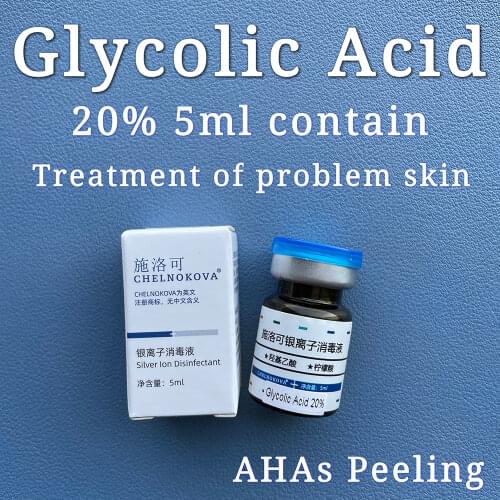 Glycolic acid 20%aha bha Peel 5ml tools Repair Solution Shrink Pores Brighten Skin Color Balance Water And Oil Improve Acne Skin