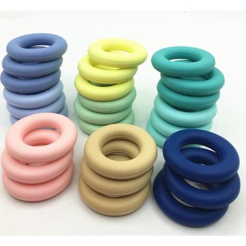 SALE - Silicone Nursing Teething Necklace, BPA Free - chewing necklace - pendant Large Donut Bead Pendant for Teething Necklace