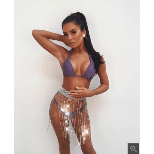 Bling Silver Gold Waist Chain Belts Waistband Women Summer Shirt Dress Belts Wide Metal Rhinestone Tassel Fringe Strap Stretch