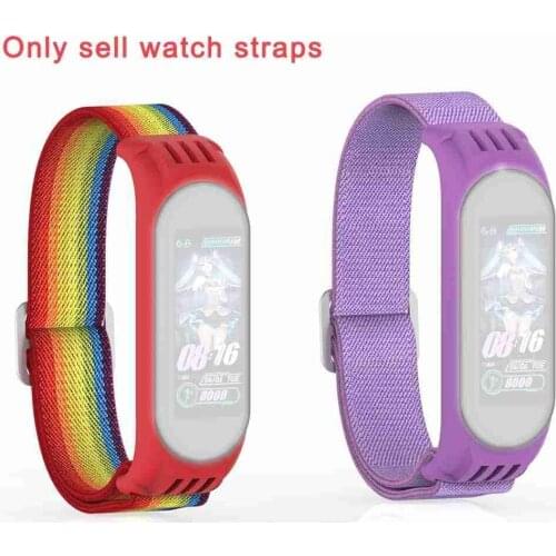Nylon Strap Elastic Loop Wristband For Xiaomi Mi Band 5 6 3 4 Breathable Bracelet Wristband Replacement Wrist Band Fitness Strap