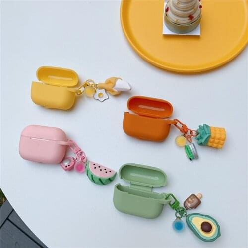Cute Fruit Decoration Case for Apple Airpods Pro Air Pods 3 Case Accessories Bluetooth Earphones Wireless Headset Charge Box