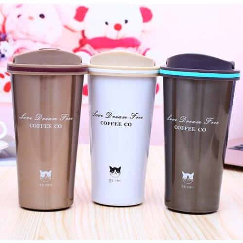 ANJIALT 500ML Thermos Coffee Mugs Stainless Coffee Tumbler Vacuum Flasks Thermoses for Car Thermocup Seal Travel Water Bottle