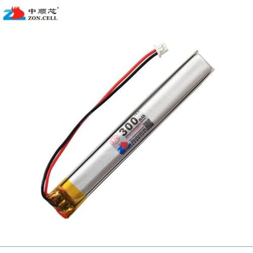 In 300mAh 381075 3.7V lithium polymer battery 401075 Bluetooth smart watches wearable glasses Rechargeable Li-ion Cell