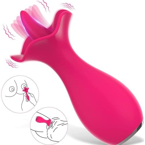 Vibrator for women Tongue Vibrator 10 Modes Silicone Waterproof Rechargeable USB Stimulator Sexual Toy for Women