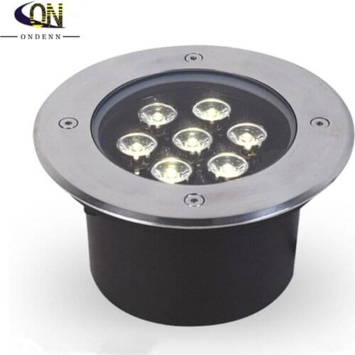 Waterproof LED Underground Light 14W DC12V or AC85-265VIP65 7X2W Buried Recessed Floor Ground Path Landscape Lamp