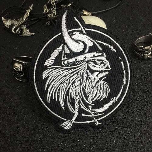 Goat beast Iron On Patch Embroidered Applique Sewing Label punk biker Patches Clothes Stickers Apparel Accessories Badge