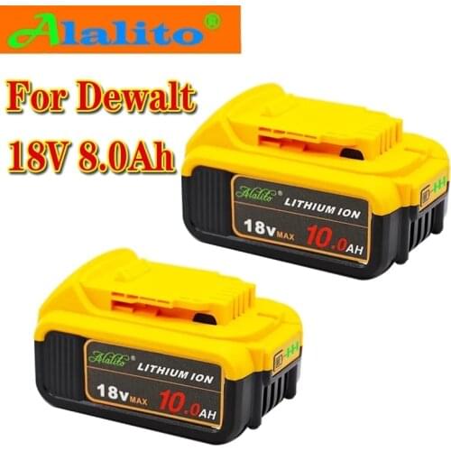 18V 10Ah for Dewalt Power Tool Battery for Dewalt DCB180 DCB181 DCB182 DCB201 DCB201-2 DCB200 DCB200-2 DCB204-2
