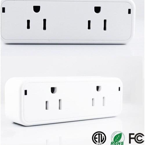 2 US Plug Wireless Tuya Smart Home Socket Wifi Voice Remote Control Timer Charger Wireless Power Socket Alexa Amazon Google Home