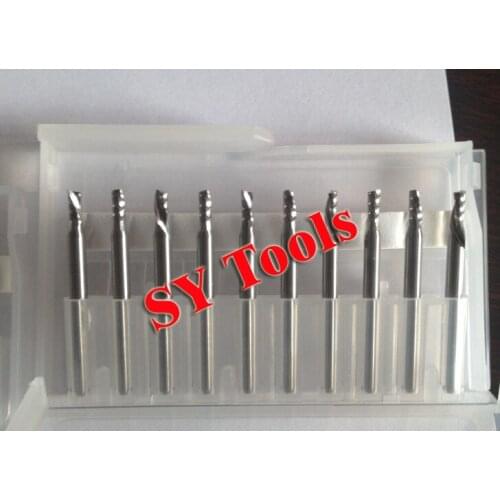 3*1.0mm Left-helical cutter single flute for pet pmma pc