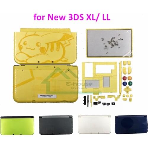 5pcs for Nintendo New 3DS XL for New 3DS LL Replacement Shell Case Cover Housing with ABXY buttons kit Stylus Screws