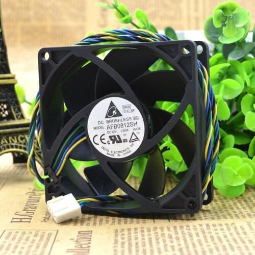 AFB0812SH 12V0.51A 8CM/cm 8025 gale volume 4-wire PWM temperature control chassis fan
