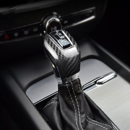 For Volvo XC60 XC90 S60 V60 S90 V90 S80 V40 XC70 Accessories Carbon Fiber Sticker Gear Shift Knob Cover Interior Trim