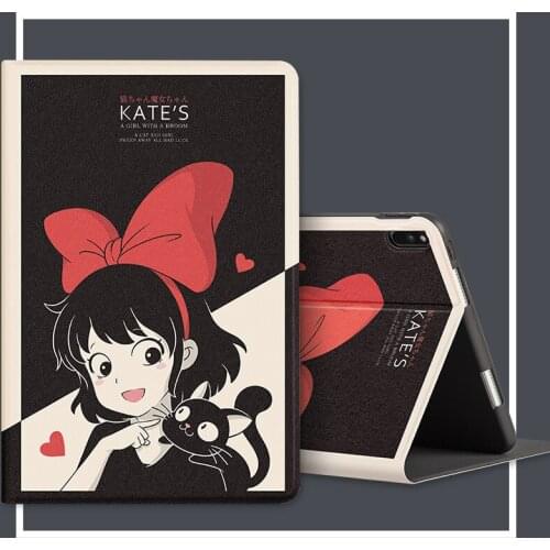 For Huawei M5 Lite 8 10.1 M6 8.4 Case For HUAWEI MatePad Cover Cute Cartoons Leather Holster case for 10.4 Pro 10.8 inch Table