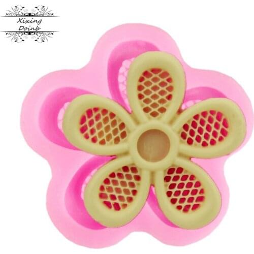 DIY mini flower candy craft lace Cupcake silica gel mold chocolate fudge mold cake decoration tool