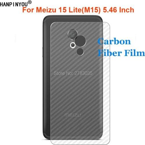 For Meizu 15 Lite (M15) 5.46" 3D Anti-fingerprint Carbon Fiber Back Film Matte Sticker Screen Protector (Not Tempered Glass)