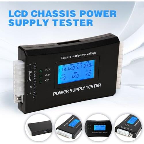 For PC-power Supplies 1pc LCD PC Computer 20/24 Pin 4 PSU ATX BTX ITX SATA HDD Power Supply Tester Mayitr